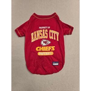 NFL Kansas City Chiefs Dog Shirt Red Pet Jersey T-Shirt football fan gear
